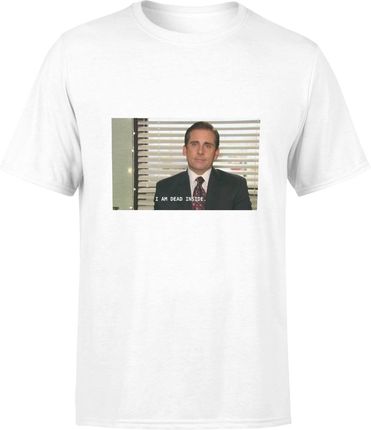 The office michael scott biuro Męska koszulka z nadrukiem śmieszna (XL, Biały)