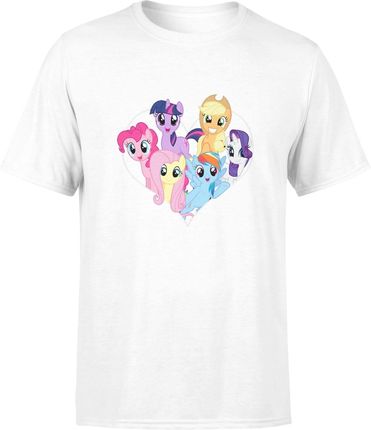 My Little Pony Męska koszulka z konikami (L, Biały)