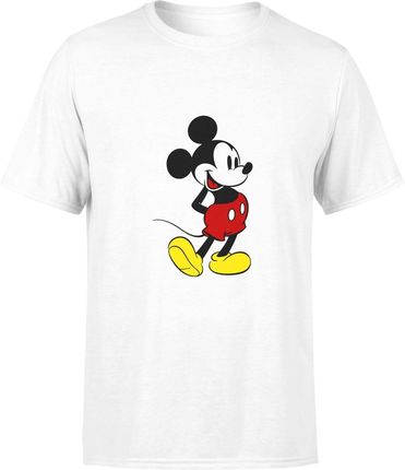 Myszka Miki Męska koszulka z nadrukiem (3XL, Biały)