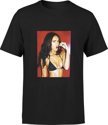 Megan Fox Męska koszulka z nadrukiem playboy (S, Czarny)