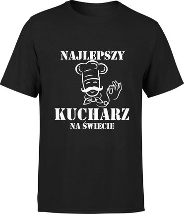Najlepszy Kucharz Męska koszulka prezent dla kucharza (XL, Czarny)