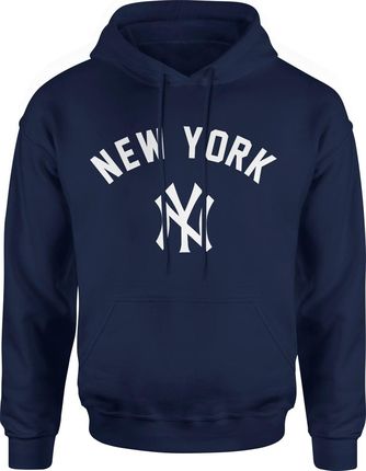 New York Męska bluza z kapturem (XL, Granatowy)