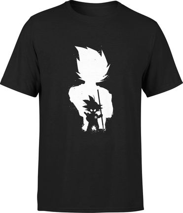 Młody Goku Męska koszulka dragon ball z (XL, Czarny)