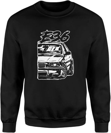 bmw e36 Męska bluza prezent dla fana motoryzacji (L, Czarny)