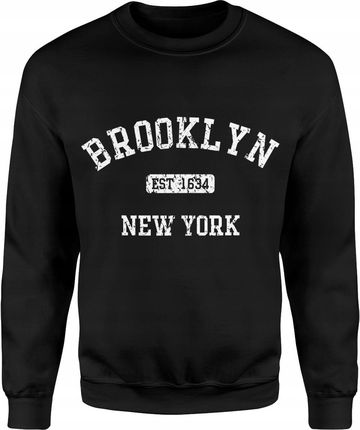 Brooklyn Męska bluza (L, Czarny)