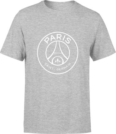 PSG Paris Saint Germain Męska koszulka piłkarska messi mbappe neymar prezent dla sportowca (M, Szary)