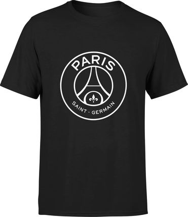 PSG Paris Saint Germain Męska koszulka piłkarska messi mbappe neymar prezent dla sportowca (L, Czarny)