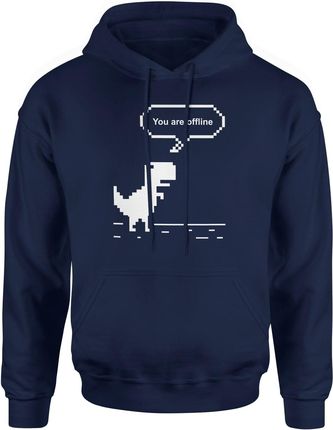 Offline Męska bluza z kapturem śmieszny prezent dla informatyka programisty (XL, Granatowy)