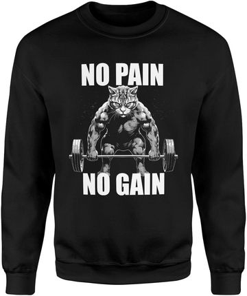 Na siłownie No Pain No Gain Męska bluza (XL, Czarny)