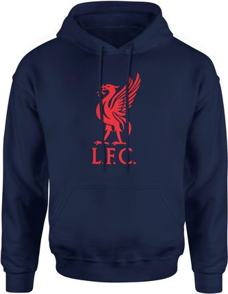 Liverpool Męska bluza piłkarska z kapturem prezent dla sportowca piłkarza fana piłki nożnej (S, Granatowy)