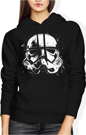 Star Wars Szturmowiec Gwiezdne Wojny Retro Damska bluza z kapturem (L, Czarny)
