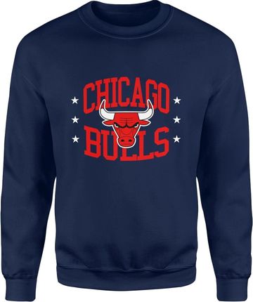 Chicago Bulls Męska bluza NBA prezent dla sportowca korzykarza (S, Granatowy)
