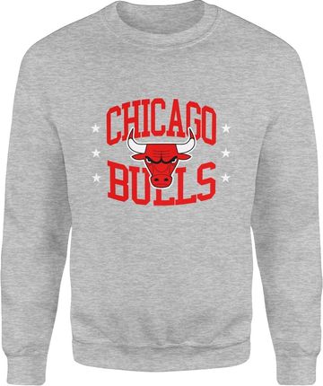 Chicago Bulls Męska bluza NBA prezent dla sportowca korzykarza (S, Szary)