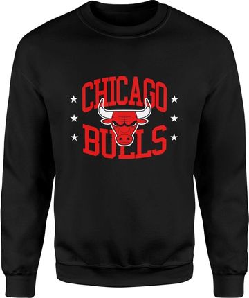 Chicago Bulls Męska bluza NBA prezent dla sportowca korzykarza (M, Czarny)