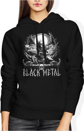Black Metal metalowa Damska bluza z kapturem (XXL, Czarny)