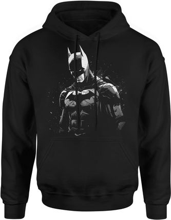 Batman Męska bluza z kapturem (3XL, Czarny)