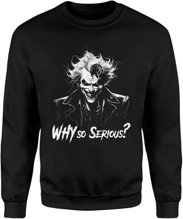 Joker Why So Serious? Batman Męska bluza (S, Czarny)