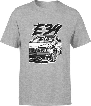 bmw e39 Męska koszulka prezent dla fana motoryzacji (M, Szary)