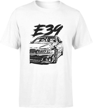bmw e39 Męska koszulka prezent dla fana motoryzacji (XXL, Biały)