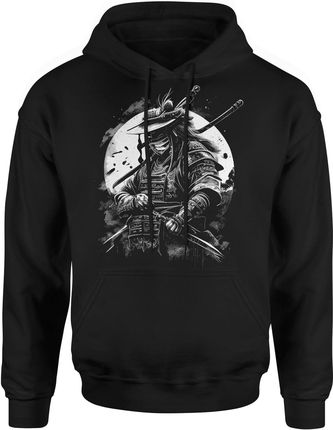 Samurai Samuraj Mortal Kombat Męska bluza z kapturem (XL, Czarny)