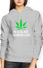 Po co jeździć jak można latać Damska bluza z kapturem (L, Szary) - zdjęcie 1