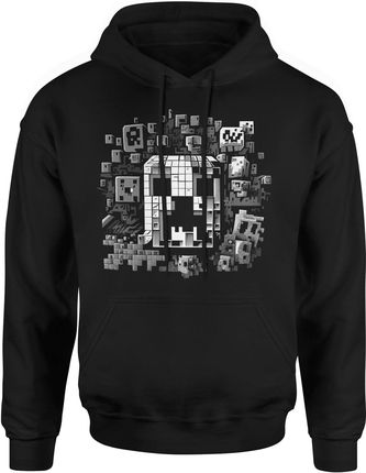 Minecraft Męska bluza z kapturem (S, Czarny)