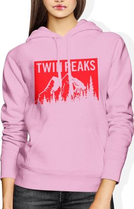 Twin Peaks Damska bluza z kapturem (S, Różowy)