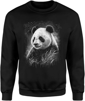 Miś Panda Męska bluza (L, Czarny)