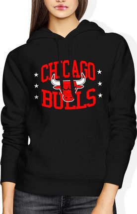 Chicago Bulls Damska bluza NBA z kapturem (XXL, Czarny)