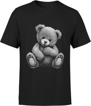 Pluszowy Miś Męska koszulka z misiem (XL, Czarny)