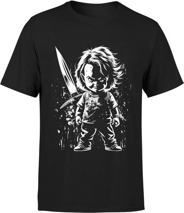 Laleczka Chucky Męska koszulka (3XL, Czarny)