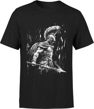 300 Sparta Spartanin Leonidas Męska koszulka (L, Czarny)