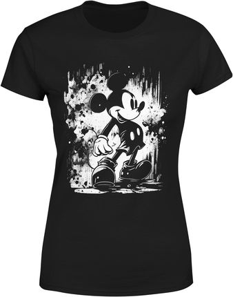 Myszka Miki Damska koszulka z myszką (L, Czarny)