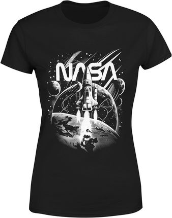 Nasa kosmos Damska koszulka (XL, Czarny)