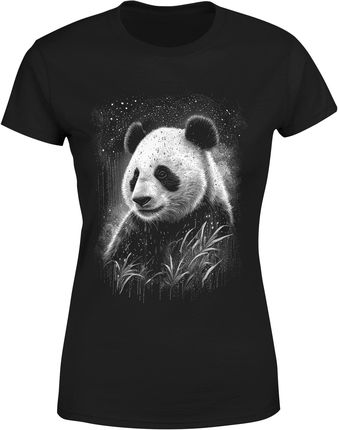 Miś Panda Damska koszulka (XXL, Czarny)