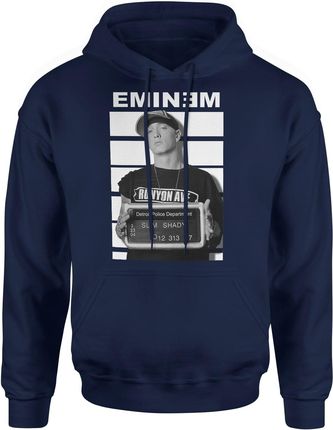 Eminem Slim Shady Męska bluza z kapturem (S, Granatowy)