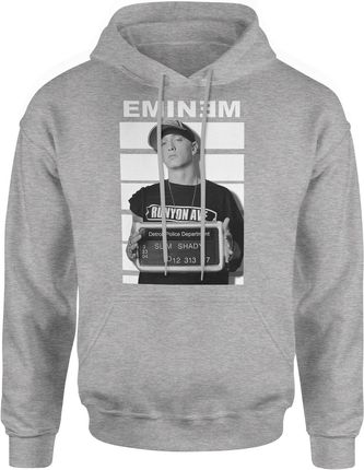 Eminem Slim Shady Męska bluza z kapturem (S, Szary)