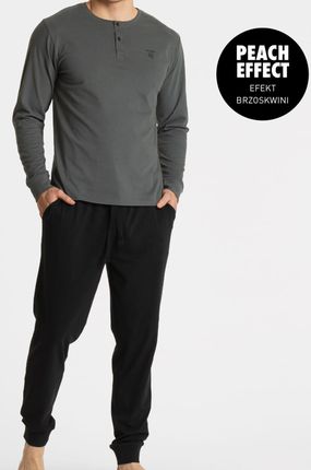 Bawełniana piżama męska Atlantic NMP-360/01 jasne khaki (2XL)