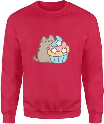 Pusheen Kot Męska bluza (M, Czerwony)