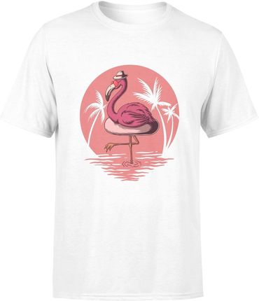 Flaming Męska koszulka (XL, Biały)