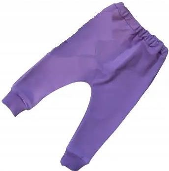 Spodnie baggy fiolet milka rozmiar 74