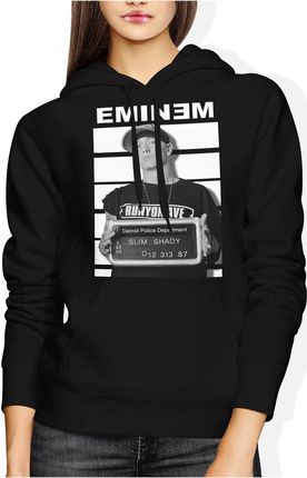 Eminem Slim Shady Damska bluza z kapturem (S, Czarny)