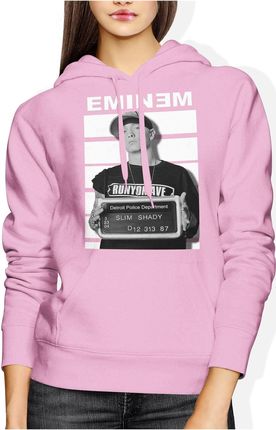 Eminem Slim Shady Damska bluza z kapturem (S, Różowy)