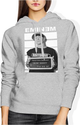 Eminem Slim Shady Damska bluza z kapturem (L, Szary)