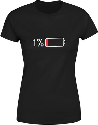 1% Energii Damska koszulka (L, Czarny)