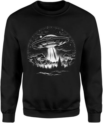 Ufo Kosmos Astronauta Kosmita Ufoludek Obcy Alien Męska bluza (M, Czarny)