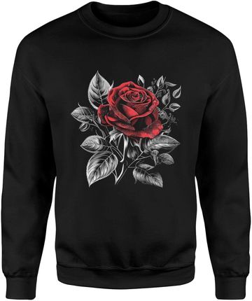 Róża W Kwiaty Męska bluza (XL, Czarny)