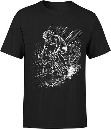 Rower kolarska rowerowa prezent dla rowerzysty Męska koszulka (3XL, Czarny)