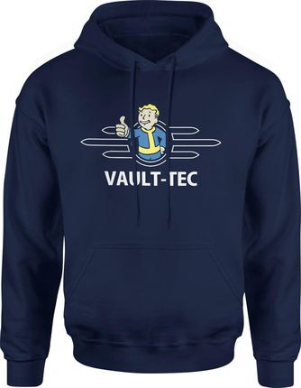 Fallout Vault-Tec Męska bluza z kapturem (XL, Granatowy)