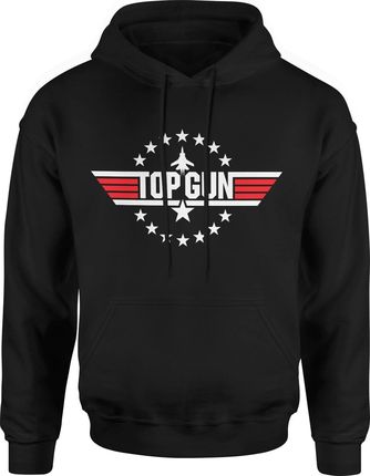 Top Gun Męska bluza z kapturem (L, Czarny)